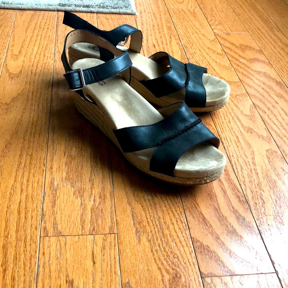 Ugg platform leather sandals